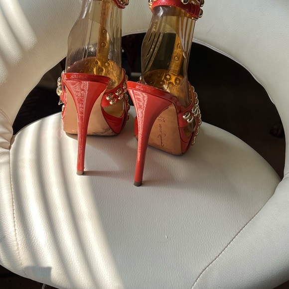 Size 7 Report signature coral studded leather upper & sole Masonic Vero cuoio - Picture 4 of 10